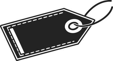 Blank Black Tag Label  Perfect for Branding, Craft Projects, and More