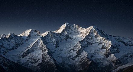 mountain landscape with snow