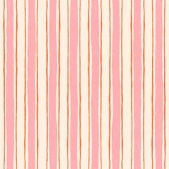Hand drawn seamless vintage line pattern. pink Crayon lines, stripe, fabric, wall art, textile