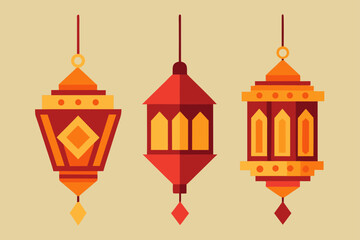 Obraz premium lanterns in the chinese temple