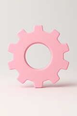 pink volume icon gear, building element