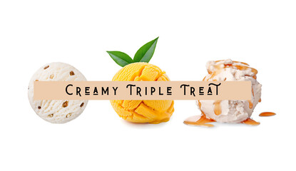 Delicious Triple Layer Dessert with Yogurt, Vanilla and Melon – Sweet Indulgence. For Food Blogs, Diet Guides, or Café Menus. Yummy, Sweetness, Closeup, Gourmet, Tasty