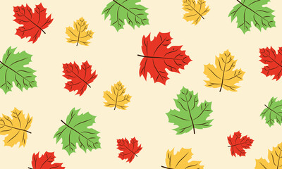 autumn leaves seamless pattern