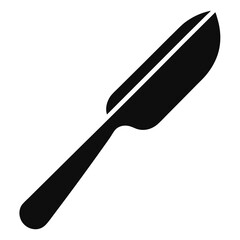 Black and White Graphic of a Butter Knife, Kitchen Utensil Image