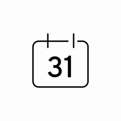 monthly calendar day icon sign vector