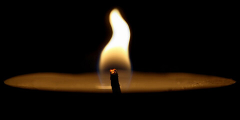 Candle Light Stock Image In Black Background