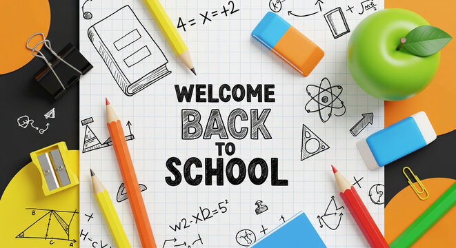 Back to School Stationery and Math Doodles