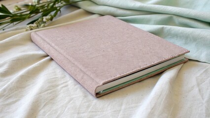 old book on a wooden table