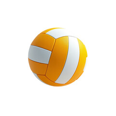 Obraz premium Orange white volleyball spinning sport