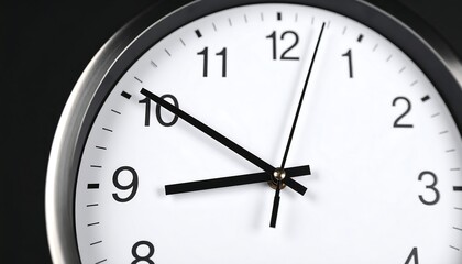 Close-up of a modern wall clock