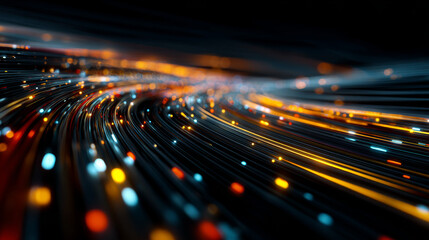 Technology speed neon light lines abstract background