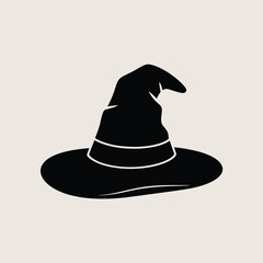 Silhouette of a Witchs Hat