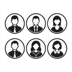 people icon set vector art