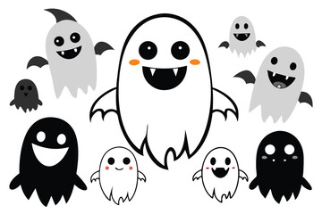 Spooky yet Sweet Cartoon Ghosts for Halloween Fun