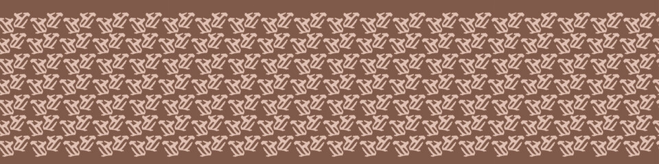 Abstract vintage squiggle seamless vector edging. Gender neutral artistic repeatable curl for ribbon, border and hand drawn design.