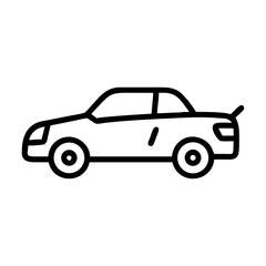 Obraz premium Car icon represents transport, travel, and vehicle services. Great for automotive branding, navigation apps, or urban planning visuals.