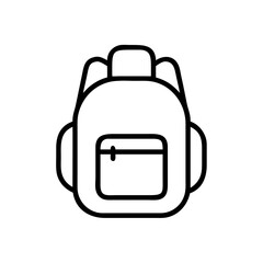 Vector illustration of a backpack in a minimalist style with copy space
