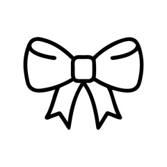 Vector illustration of a gift bow in a minimalist style with copy space
