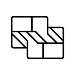 Vector illustration of interlocking parquet flooring in a modern minimalist style and copy space