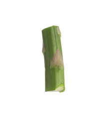 Piece of asparagus spear isolated on white