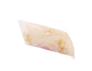 Piece of raw asparagus spear isolated on white