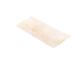 Piece of raw asparagus spear isolated on white