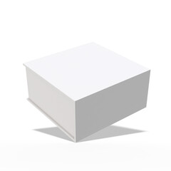 open cardboard box Square magnetic gift box mockup png