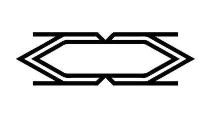 Abstract geometric shape vector design element for logo or icon design template