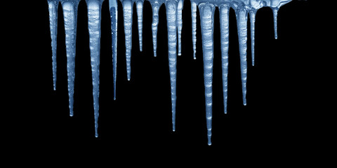 Isolated Icicle Stock Image In Black Background 