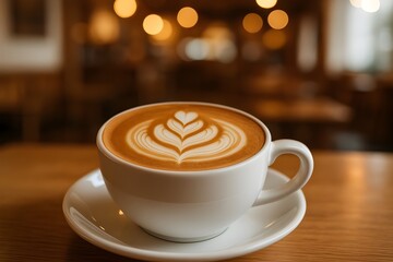 High-resolution photo with ceramic cup of coffee with saucer. Cappuccino. Americano. Flat white. Coffee latte. For editorial or commercial use. Coffee cup background. Cafe advertising. Espresso