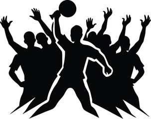 Table Tennis Rally Silhouette,Ping Pong Action