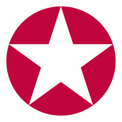 white star on red circle
