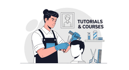 Online Barbering Education Platform Offering Haircut Tutorials And Professional Courses