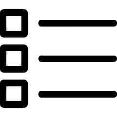 Obraz premium List view outline icon vector