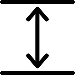 Short measurement outline icon vector