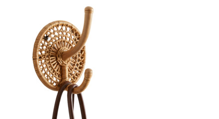 A beautifully crafted wall hook made of woven material, showcasing intricate design, ideal for home decor and organization