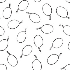 Seamless pattern drawing olive fruits vector. Juicy tasty healthy berries fruit olives. Hand painted floral illustration background. Drawings food. Edible foliage. For menu, wrapping, decor, fabric