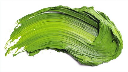 Green paint brush stroke smear