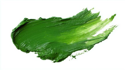 Green paint brush stroke smear
