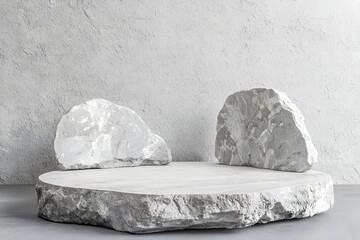 Stone Platform: Minimalist Product Display Background