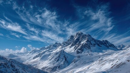 Spectacular view from above the Clouds over Mountain Ranges of the Earth