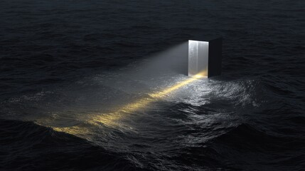 Dark sea, light door