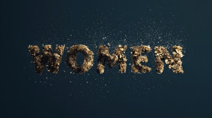 Stylish woman with sunglasses and lettering overlay posing against a blue background for a modern and artistic feel