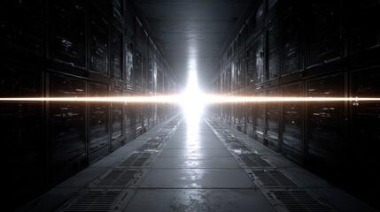 Futuristic server room tunnel (1)