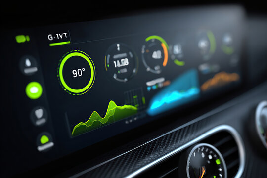 Dashboard interface displays real-time data and analytics for efficient vehicle management