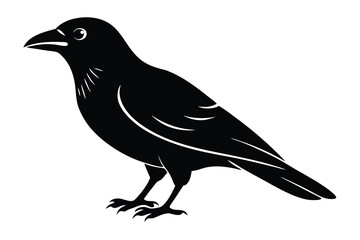 raven bird vector icon