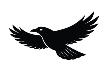 Fototapeta premium raven flying vector icon
