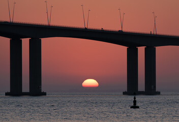 Sunset Under Bridge