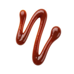Barbecue sauce drizzle on transparent background