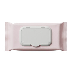 Wet wipes packaging mockup with blank label